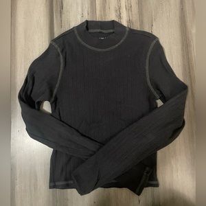 American eagle black mock neck with texture